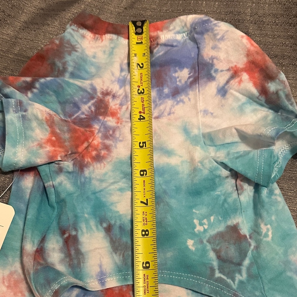 New Pet Tie-Dye Reflective Paw Print T-Shirt size Medium Dog, Cat, Monkey - Picture 4 of 5